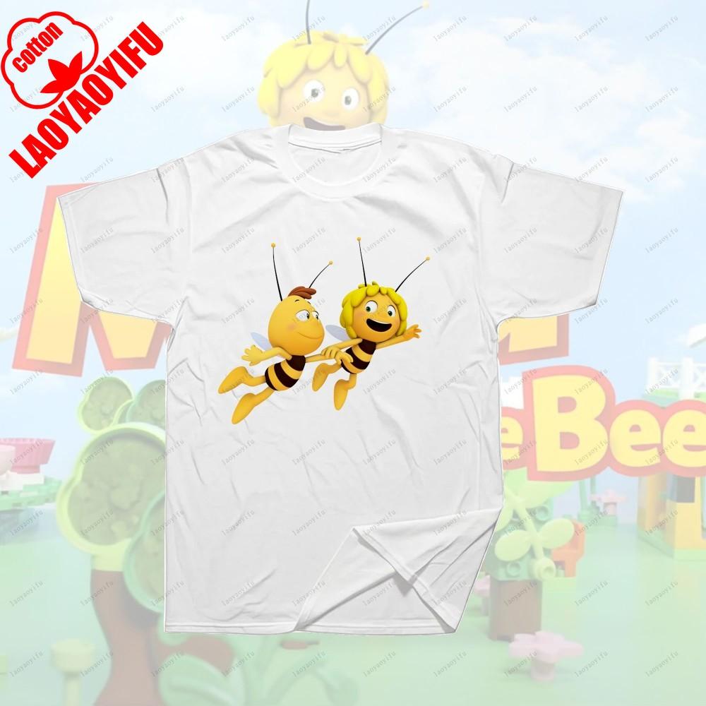 Maya The Bee Movie Cartoon Character T-shirts Cartoons T Shirt for Fitness Training Jogging Outdoor Activities