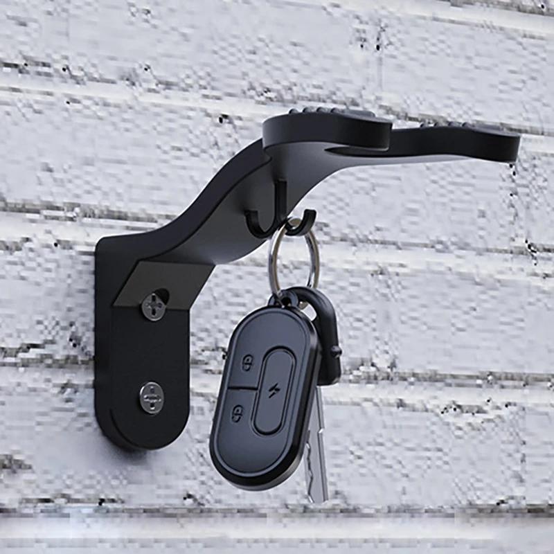 1/2PC Wall Mount Motorcycle Helmet Hook Racks Multifunctional Home Luggage Jacket Holders Black Sports Gear No-Drill Safe Hook
