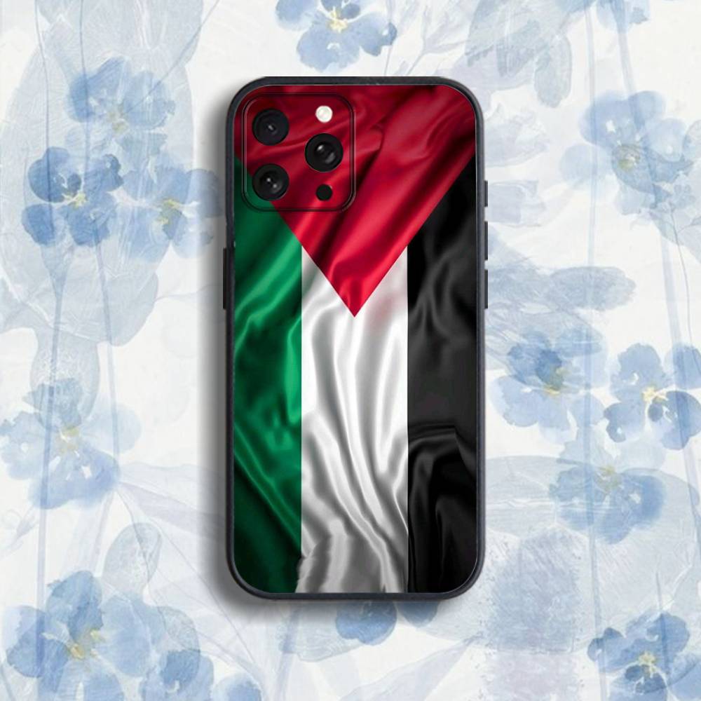 P-Palestine-s F-Flag M-MAP Phone Case For iPhone 17,16,15,14,13,12,Pro,Max,Plus,E,SE4,Air,Mini Black Soft Box