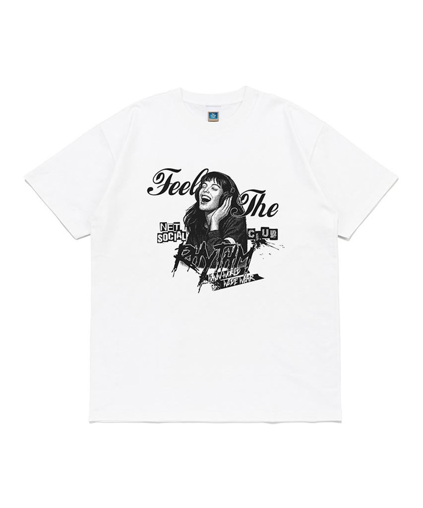 NET SOCIAL CLUB Feel The Rhythm Tee (White)