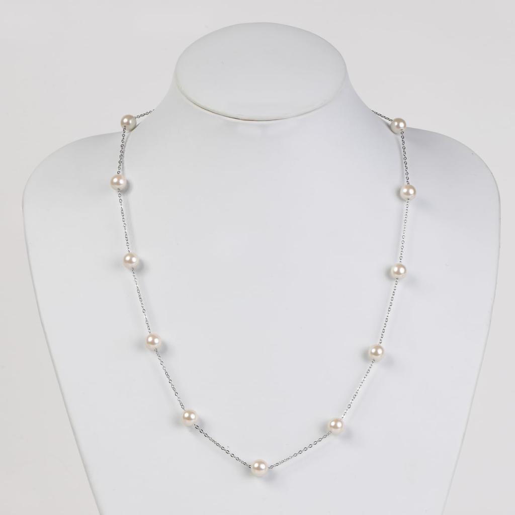 [MIONO] [Produced by Yumi Katsura] Medical Device Pearl Magnetic Necklace Station Yumi sienne Women's Formal Wear Stylish Simple Relieves Stiff