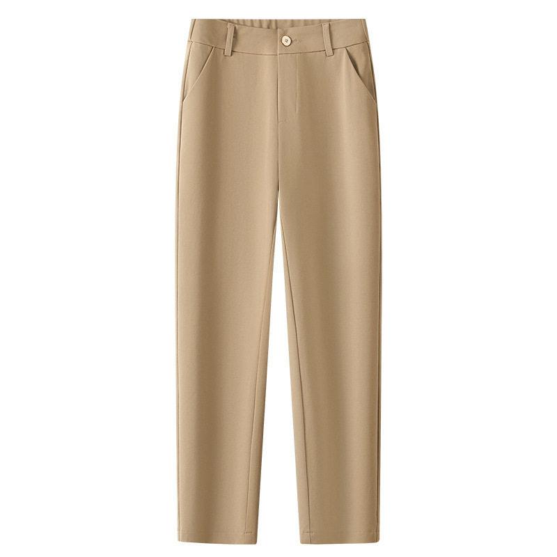 Comfortable nine-point casual suit pipe pants women's 1116 summer thin high-waisted thin drape versatile Harlan pants