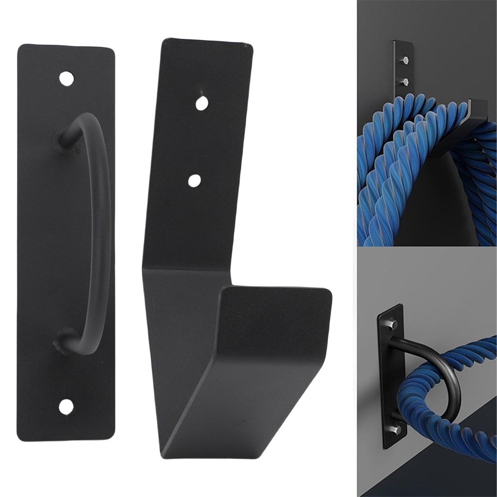 Battle Rope Wandanker-Set Kohlenstoffstahl Wandmontage Übungsseil Organizer Halterung mit Aufbewahrungshaken für Fitnessstudio