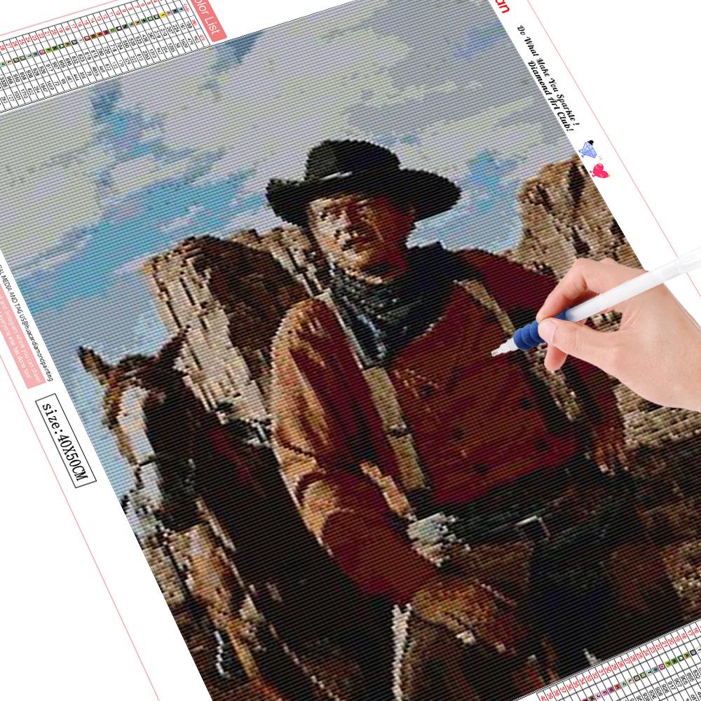 

HUACAN DIY 5D Полный дрель Алмазная картина Ковбойская вышивка Крестом Мозаика Картина Домашний декор Full square 20*30 cm