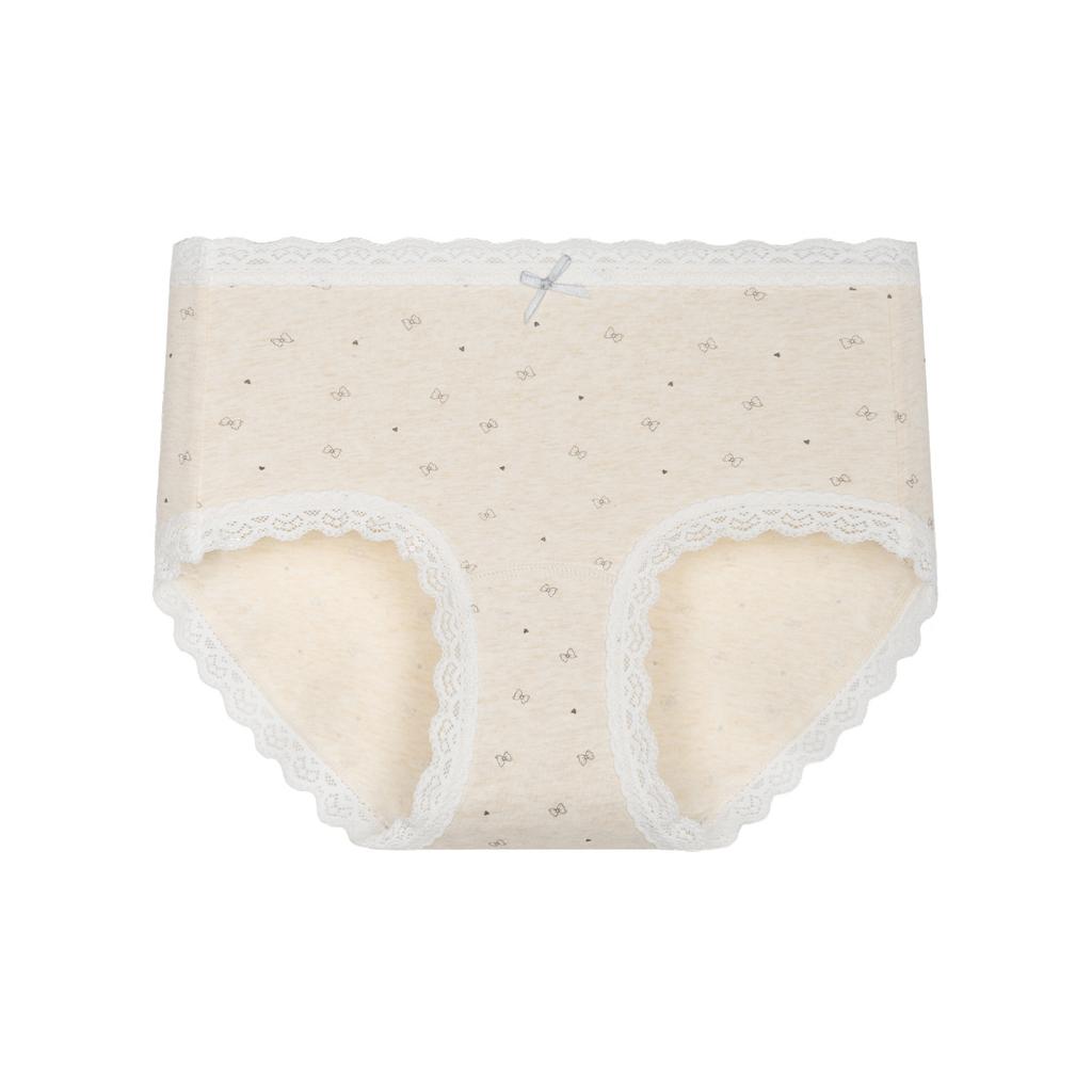Women Mid Waist Antibacterial Full Cotton Crotch Breathable Seamless Triangle Underwear