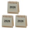 2026 Mini Desk Calendar Jan.2026-Dec.2026 12 Monthly Planner Small Standing Flip Calendar with Twin-Wire Binding for Home Office