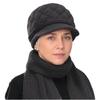 Warm Velvet Wool Beret for Middle-Aged & Elderly - Fashionable, Solid Color, Thick Knitted Winter Hat with Short Brim