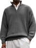 2025 Men's Fashion Half-Zip Stand Collar Sweater Polo