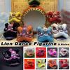 Mini lejondansfigur i kinesisk stil Vaken lejondansmaskot Hantverk Hemkontor Skrivbord Bil Nyårsfestival Dekor Prydnader