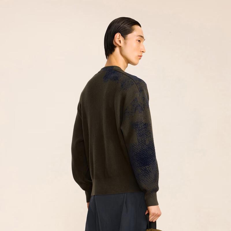 CROQUIS Men's 2024 Autumn Casual H-Fit Round Neck Long Sleeve Sweater