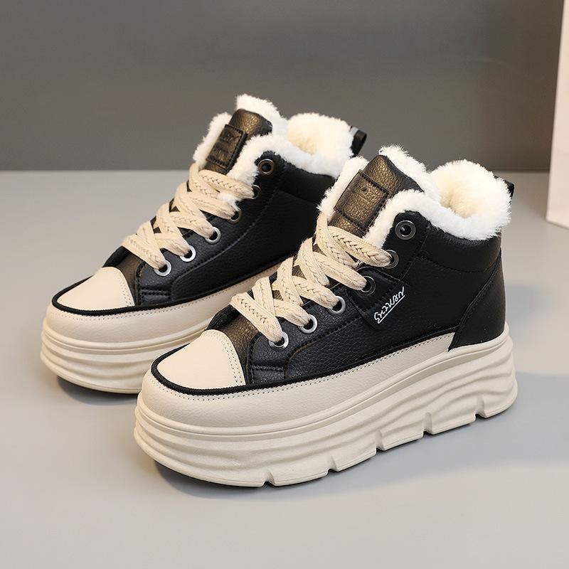 Women's Shoes 2026 Winter New Student Korean Edition Warm and Casual Cotton Shoes Trendy Women