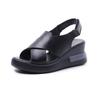 Summer New Wedge Heel Sandals Women's High Heel Open-toed Platform Muffin Cross One-button Sandals