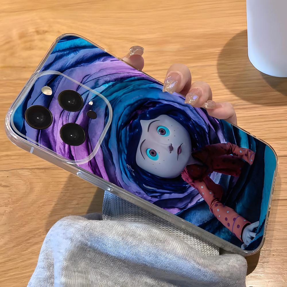 

Anime Hot C-Coraline Phone Case For IPhone 17 Pro Max 16 15 14 Pro Max 13 11 Xs Xr 8 7Plus Transparent Cover iPhone 16 Pro
