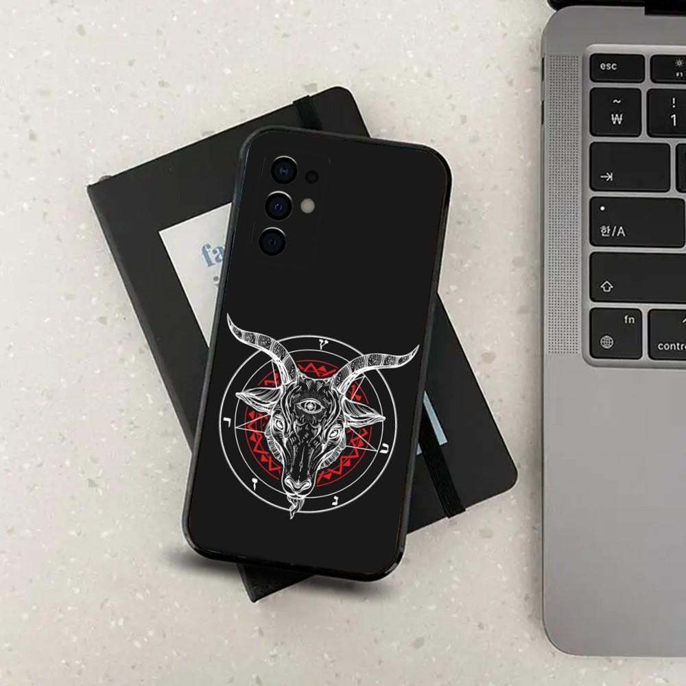 Satanic Goat Satan Devil Phone Case For Samsung S24,S21,S22,S23,S30,Ultra,S20,Plus,Fe,Lite,Note,10,9,5G Black Soft Cover