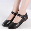 women fashion black patent leather buckle strap anti skid shoes lady cool comfort beige office career shoes ab519