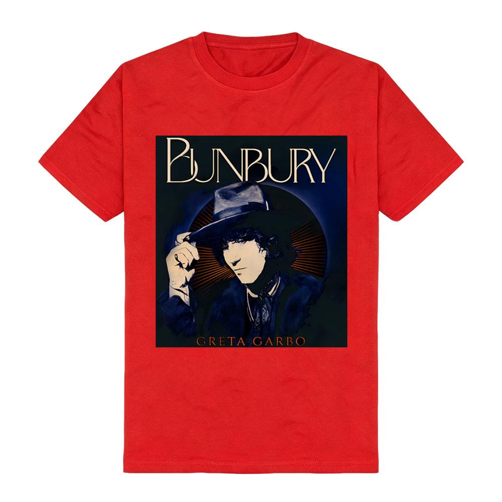 Camiseta Bunbury Imagen Enrique Greta Garbo Dark Romantic Rock Style Comfortable Soft 100% Cotton Graphic Printing Aldult Unisex XS
