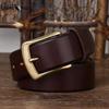 Belt Men's Thickened Korean Style Simple and Casual Leather Pin Buckle Pure Cowhide Youth Business Belt