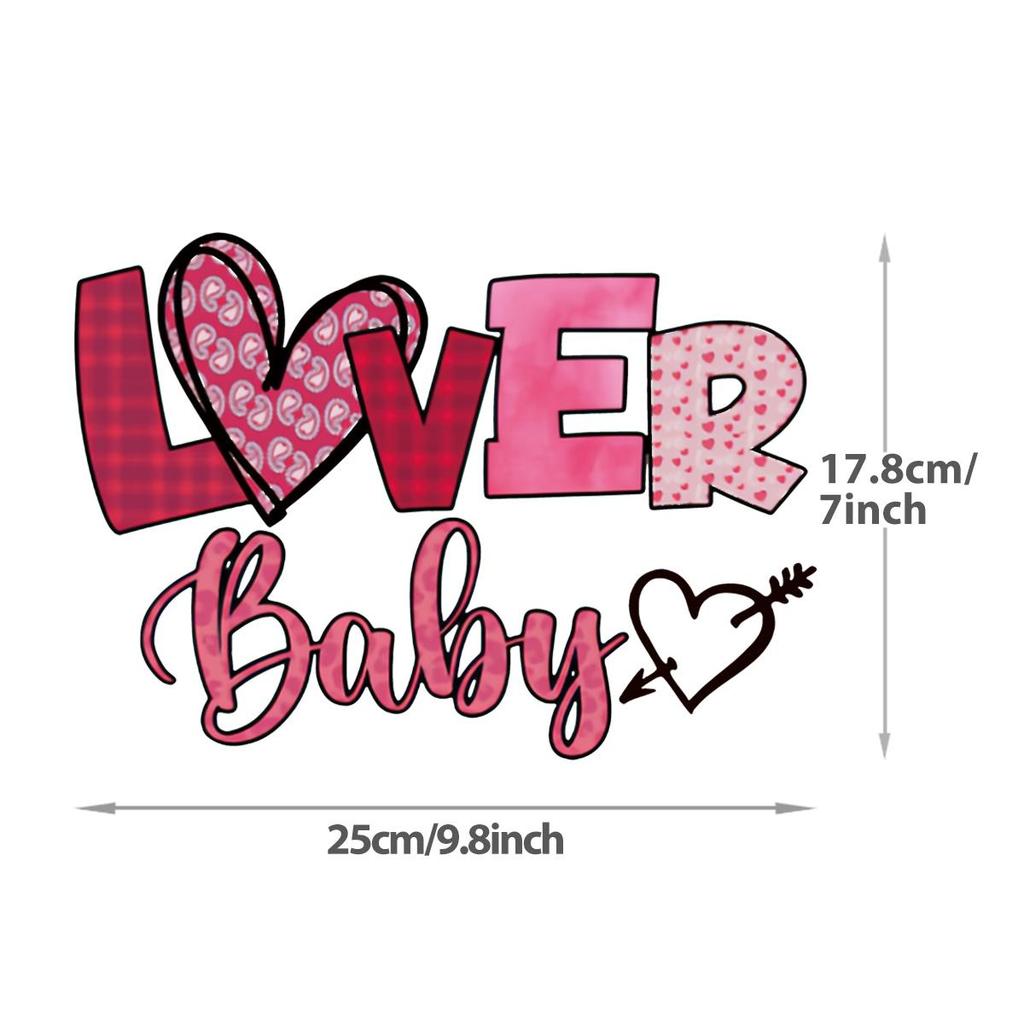 Valentine's Day Car Hooded Sweatshirt Heat Transfer Stickers, Clothing Heat Transfer Stickers, Printed Embossed Stickers, DIY T-shirt Stickers