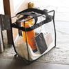 2 sacs cabas transparents robustes, grand sac transparent avec fermeture éclair, sacs fourre-tout polyvalents imperméables et résistants aux déchirures, faciles à nettoyer
