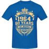 UnisexBirthday Anniversary Funny T-shirts Made In 1964 60th 60 Years Old Vintage Cotton T Shirt Gift Short Sleeve Tee Tops