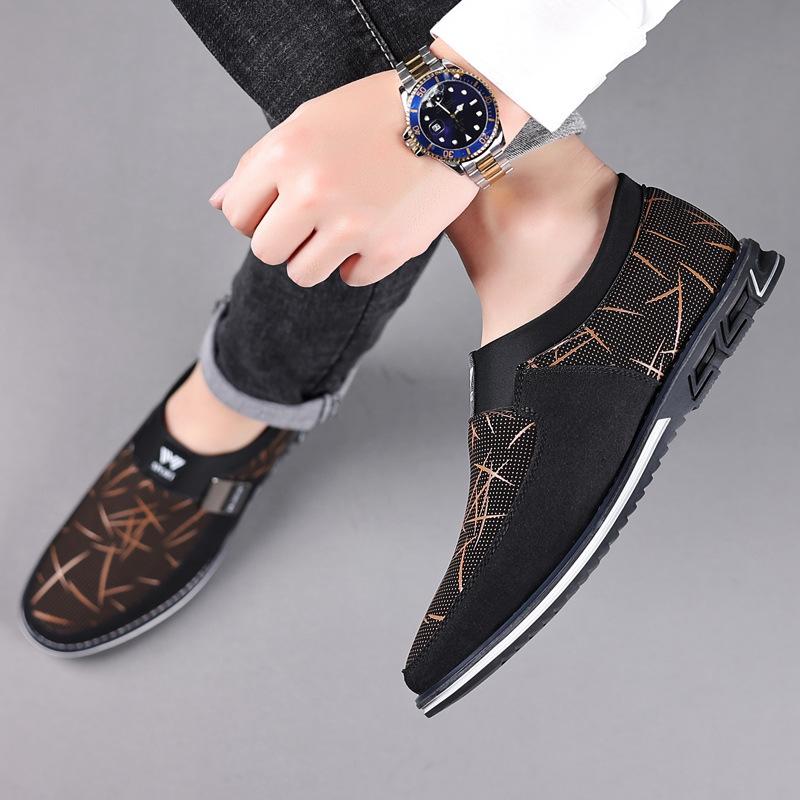 Fashion Big Size Fashion Casual Loafers for Men Spring Autumn New Designer Driving Shoes Male Solid Color Light Leather Shoes Man