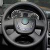 Hand-stitched Black Artificial Leather Steering Wheel Cover for Skoda Octavia 2009-2013 Citigo 2011-2012 Roomster Fabia