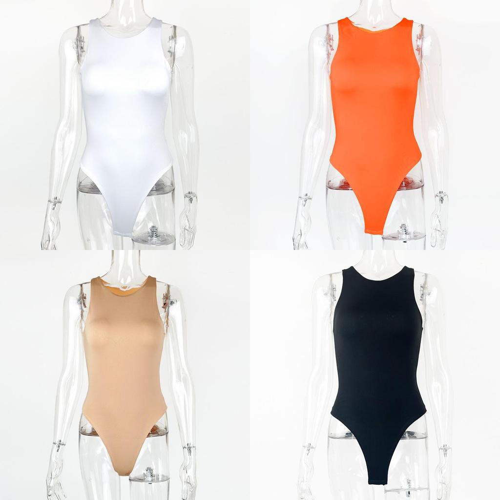 Sommer Streetwear Bodysuit Mit Doppellagigem Milchseidenstoff Für Damen
