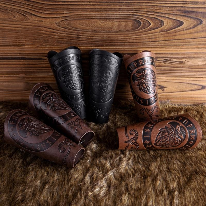 Arm Guard Gauntlet Wristband Role Playing Armguards Wide Knight Arm Gauntlets for Medieval Costume and Role Playing