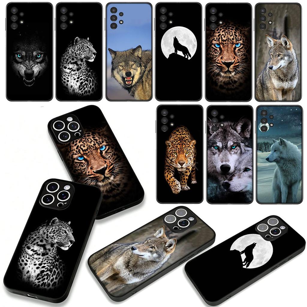Leopard Stalking Wolf Art Phone Cover Case for Xiaomi Redmi Note 14 12 13 ProPlus A3 Pro Plus 12C 13C 14C 5G 4G Casing