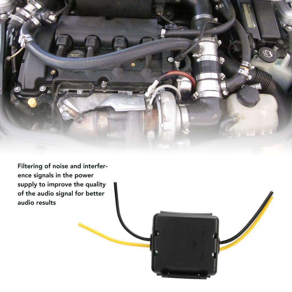 Car Audio Power Filter Noise Reducer 12V High Compatibility Premium for Amplifier Subwoofer Stereo System Sound Enhancer