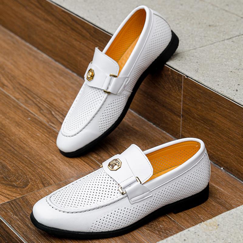 Fashion Designer Summer Fashion New Breathable Patent Leather Casual Shoes For Men Driving Loafter Formal Wedding Dress Homecoming