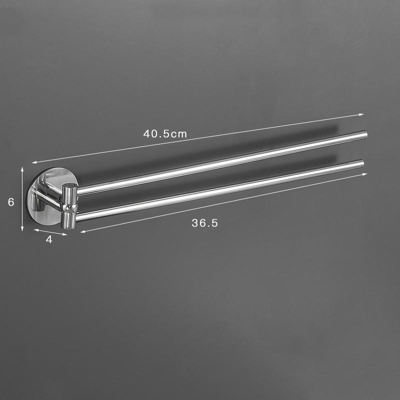 Stainless Steel Bathroom Towel Rack Nail Free Toilet Towel Bar Multifunctional Folding Shower Storage Rack Chrome Towel Ring
