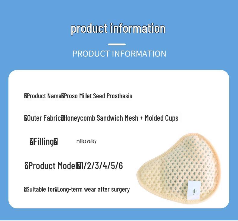 Leichter atmungsaktiver Mastektomie-BH mit Prothesenbrust für den Sommer