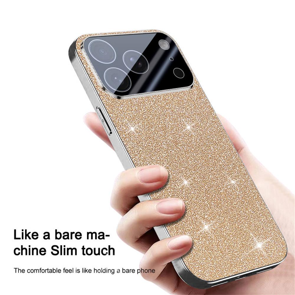 For iPhone 17 Pro Case Sparkling Starlight Glitter Electroplated Shockproof PC + TPU Phone Cover