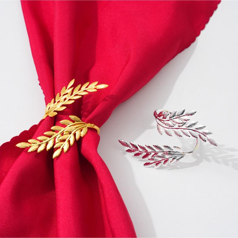 European & American Wheat Ear Napkin Ring for Western Restaurant Table Setting - Open Type