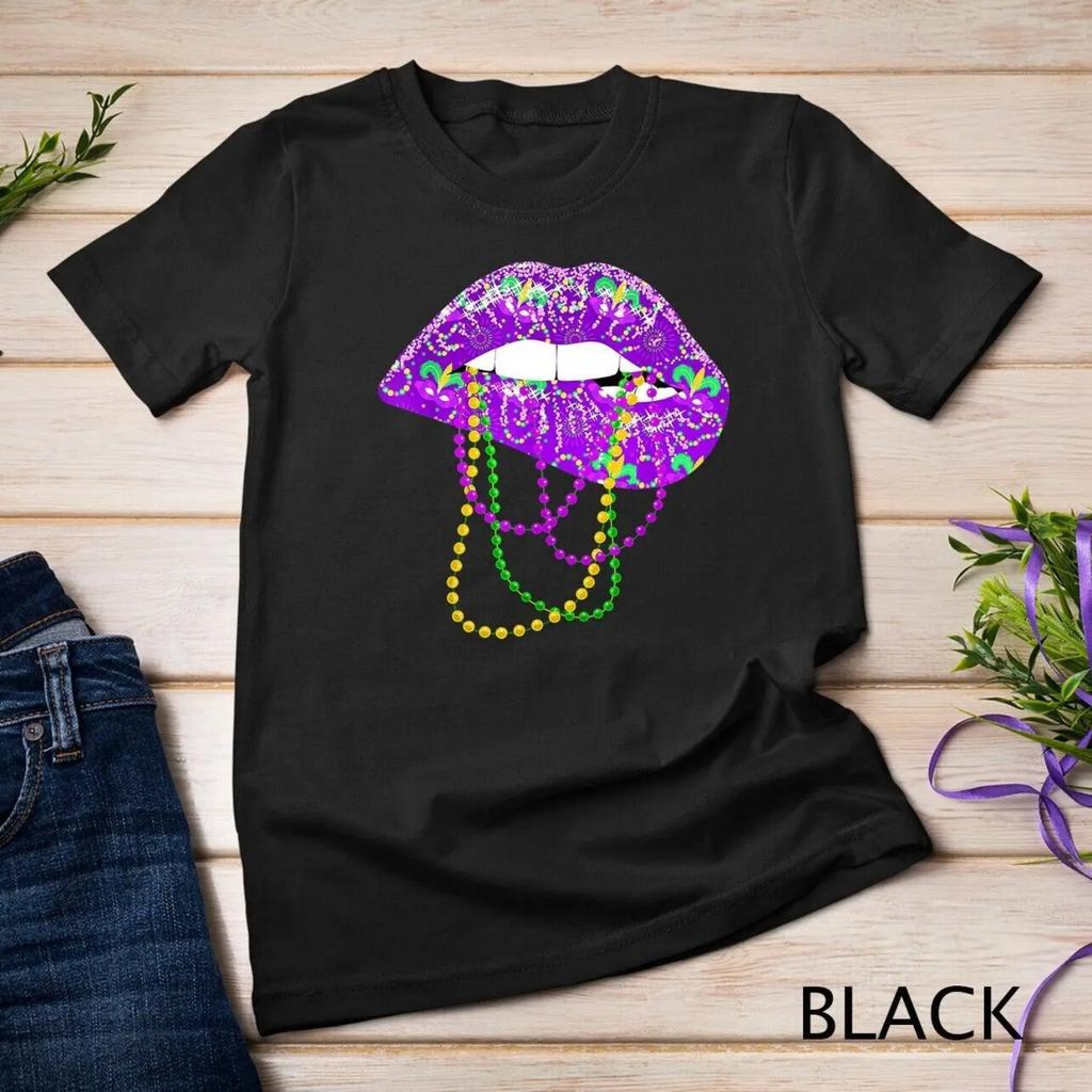 Mardi Gras T Shirt for Women Lips Queen Carnival Costume