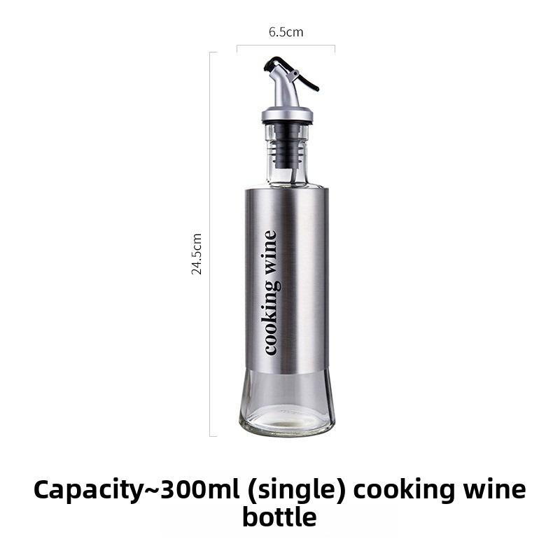 

Бытовая стеклянная бутылка для масла, герметичный резервуар для масла из нержавеющей стали, герметичная емкость для приправ, кухонный соевый соус, уксус, приправа cookingwine