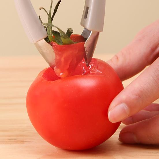 Ananasentkerner aus Edelstahl, Erdbeerstielentferner, Ananasaugenentferner-Werkzeug mit rutschfestem Griff, professionelles Küchengerät für Beeren