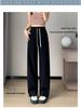 Women's High Waist Loose Candy Color Wide Leg Pants - Versatile Slim Fit for Spring and Autumn