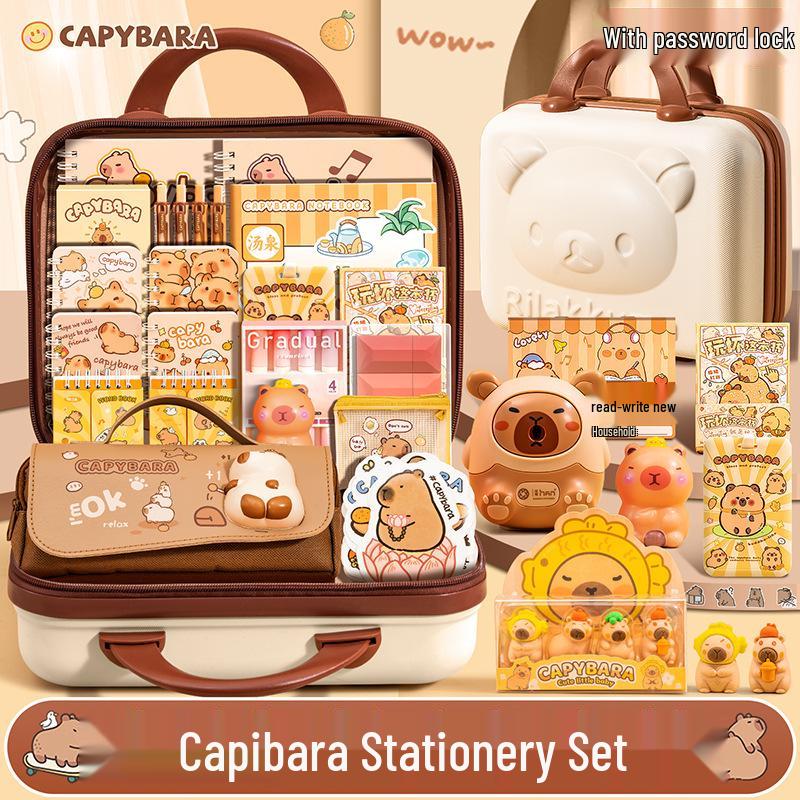 Capybara Stationery Set Gift Box: Creative Learning Supplies & Souvenir Student Reward