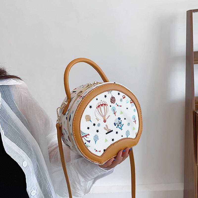 Women's High-End PU Leather Korean Fashion Bags - Small Round & Square Shoulder/Crossbody Bags.