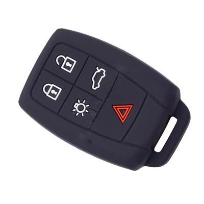 5 Buttons Car Auto Smart Car Key Shell Case Cover Fit for Volvo XC90 S60 C70 C30 V50 S40 2006 2007 2008 2009 Black Silicone New
