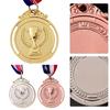 3Pcs Gold Silver Bronze Medal Set Award Medals 2 Inch Sports Rewards Zinc Alloy Competition Awards for Sports School Competition