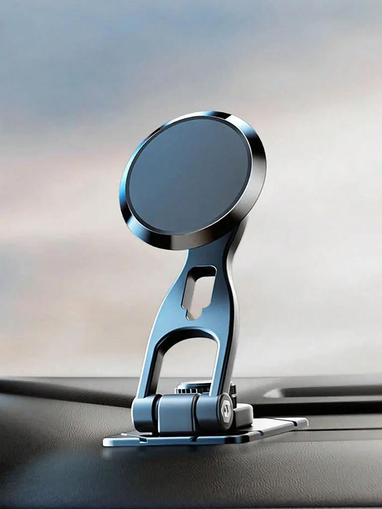 720° Rotating Hidden Magnetic Car Phone Holder Alloy Navigation Mount for iPhone & Smartphones