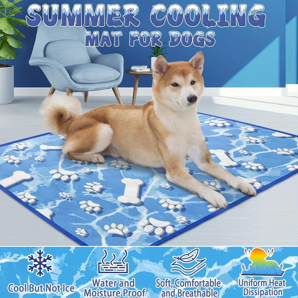 Dog Cooling Pad Self-Cooling Ice Silk Washable Pet Mat Comfortable Cooling Pad for Dogs And Cats Cooling Beds Cats Accessories