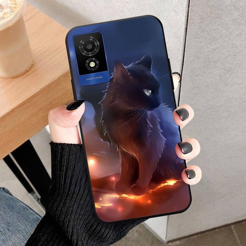 

For TCL 501 Case Soft Silicone Cool Wolf Painted Shockproof Cover for TCL 501 TPU Coque Lion Funda TCL501 T433D TCL 501