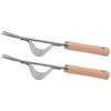 2 Stück Garten Hand Unkrautstecher Edelstahl Robust Langlebig Rostfrei Glänzender Griff Unkrautentfernungswerkzeug