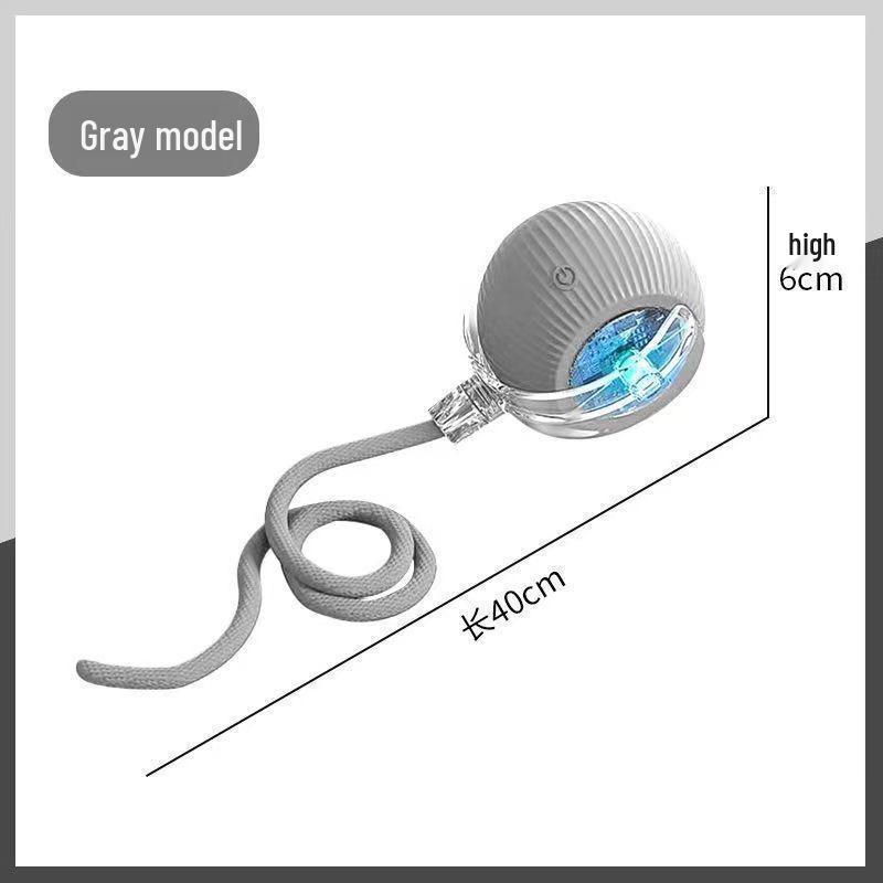 

Smart Electric Pet Toy: Dog Walking & Cat Teasing Rechargeable Rolling Ball for Kitten Decompression Electric Rolling Ball сірий колір