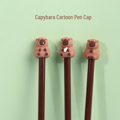 Cartoon-Capybara-Stifthülle und Spitzenverlängerer für Schüler