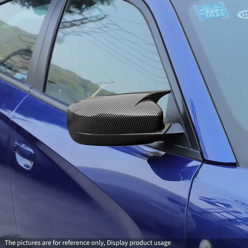 Car Rearview Mirror Decorative Frame Cover For Dodge Charger 2010 Up Car Exterior Accessories , ABS Plastic